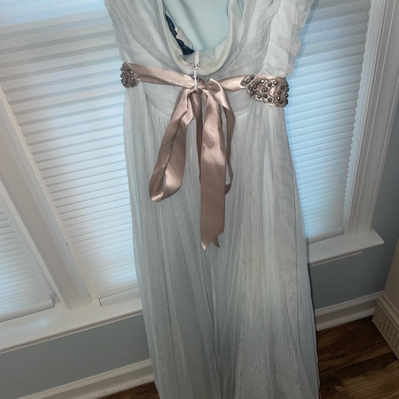Light blue prom dress worn once, 6-way dress - Picture 5 of 6